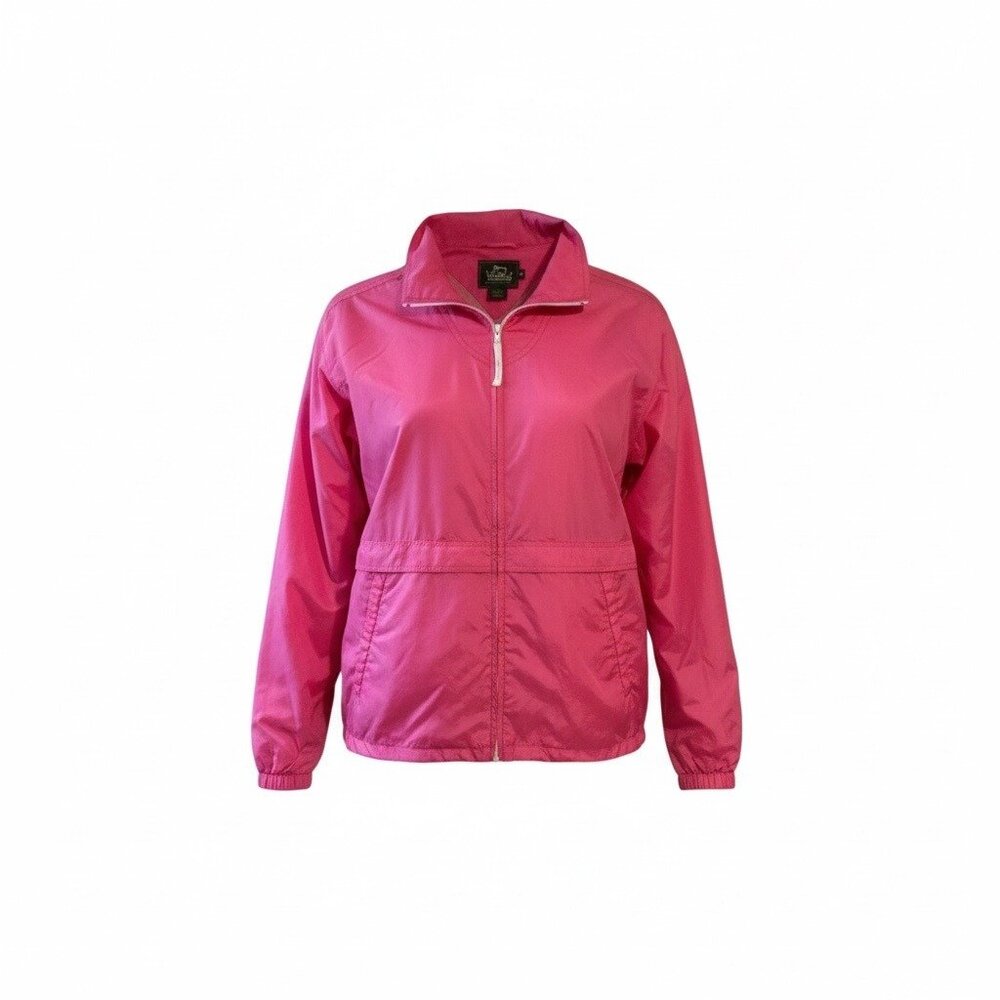 Woodrich Womens Bright Pink Nylon Lightweight Windbreaker Jacket W/ Hidden‎ Hood